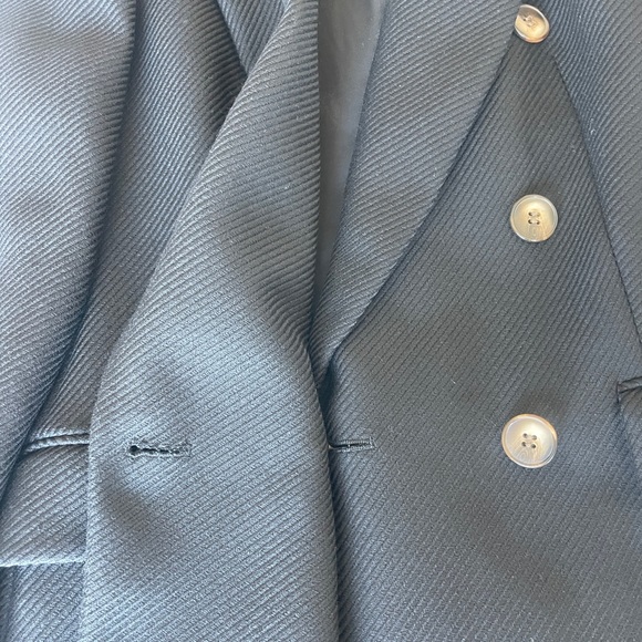 REISS. Double breasted navy twill blazer pristine condition - size 8 - Picture 6 of 10